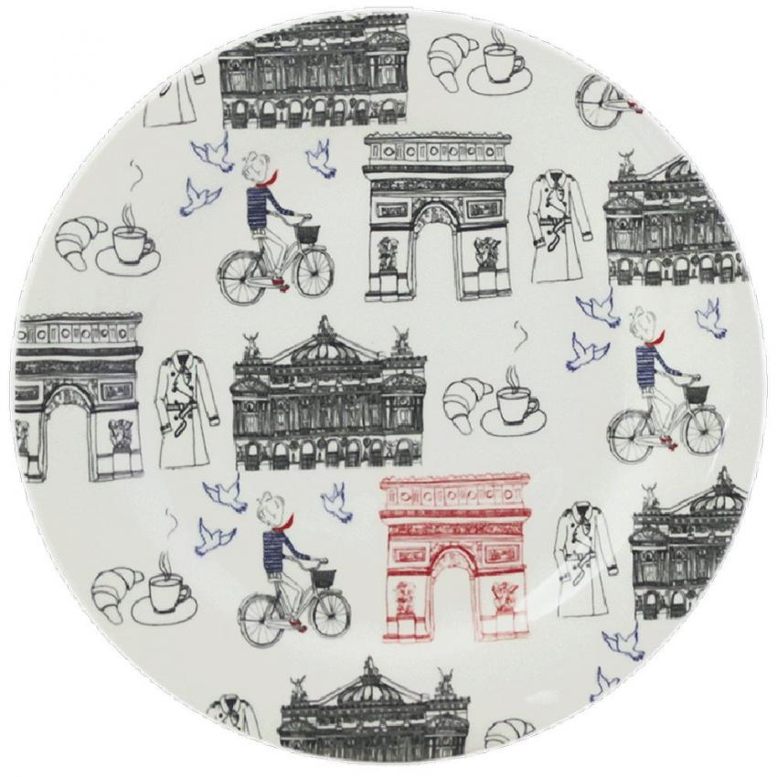 Coffret de 4 assiettes canapés assorties - Ca c'est Paris !