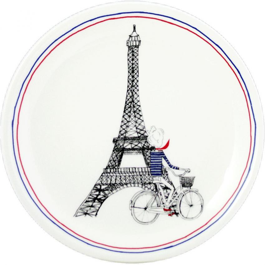 Coffret de 4 assiettes canapés assorties - Ca c'est Paris !
