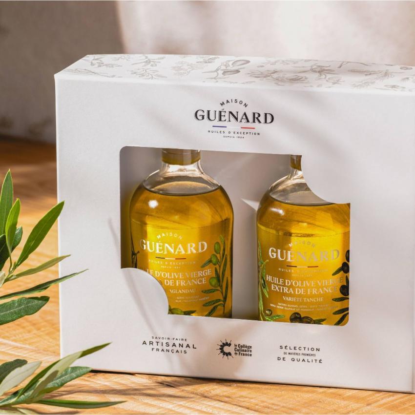 Coffret d'huiles d'exception 2 x 24cL - Huiles d'Olive Extra Vierge Françaises
