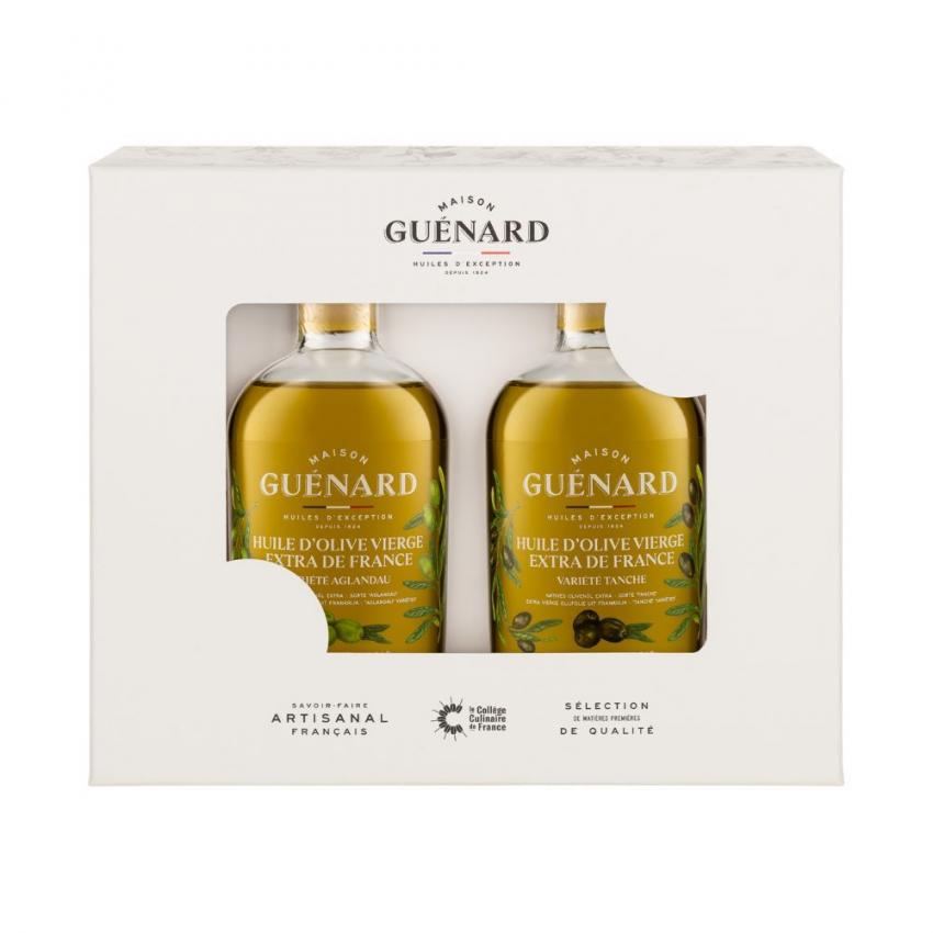 Coffret d'huiles d'exception 2 x 24cL - Huiles d'Olive Extra Vierge Françaises