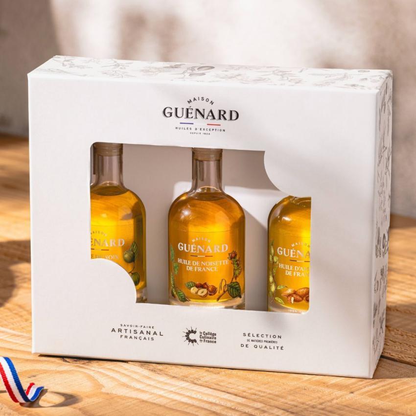 Coffret d'huiles d'exception 3 x 9cL - 100% Origine France (Noix, Noisette, Amande)