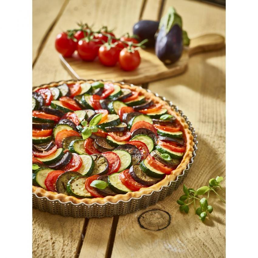 MOULE TARTE CANNELE INOX PERFORE FOND DEMONT. Ø24
