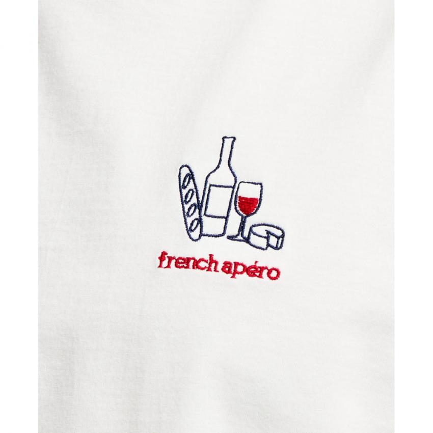 Tee-shirt Jersey de coton issu de l'agriculture biologique Brodé French Apéro