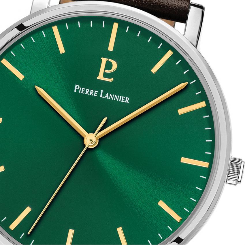 Montre Homme ESSENTIAL Cadran Vert Bracelet Cuir Brun