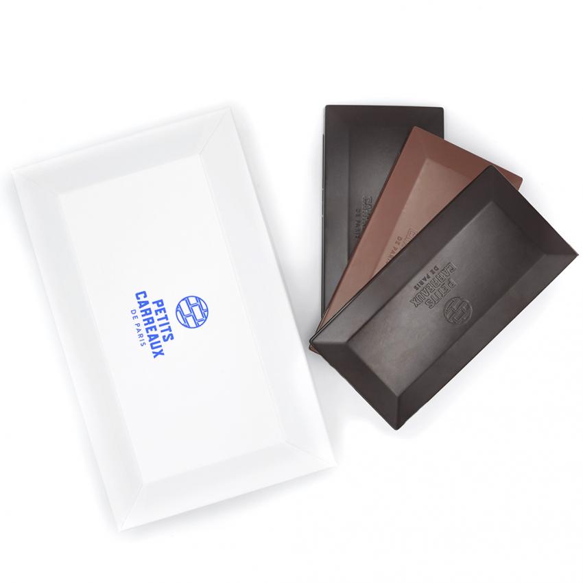 Coffret 3 carreaux praliné