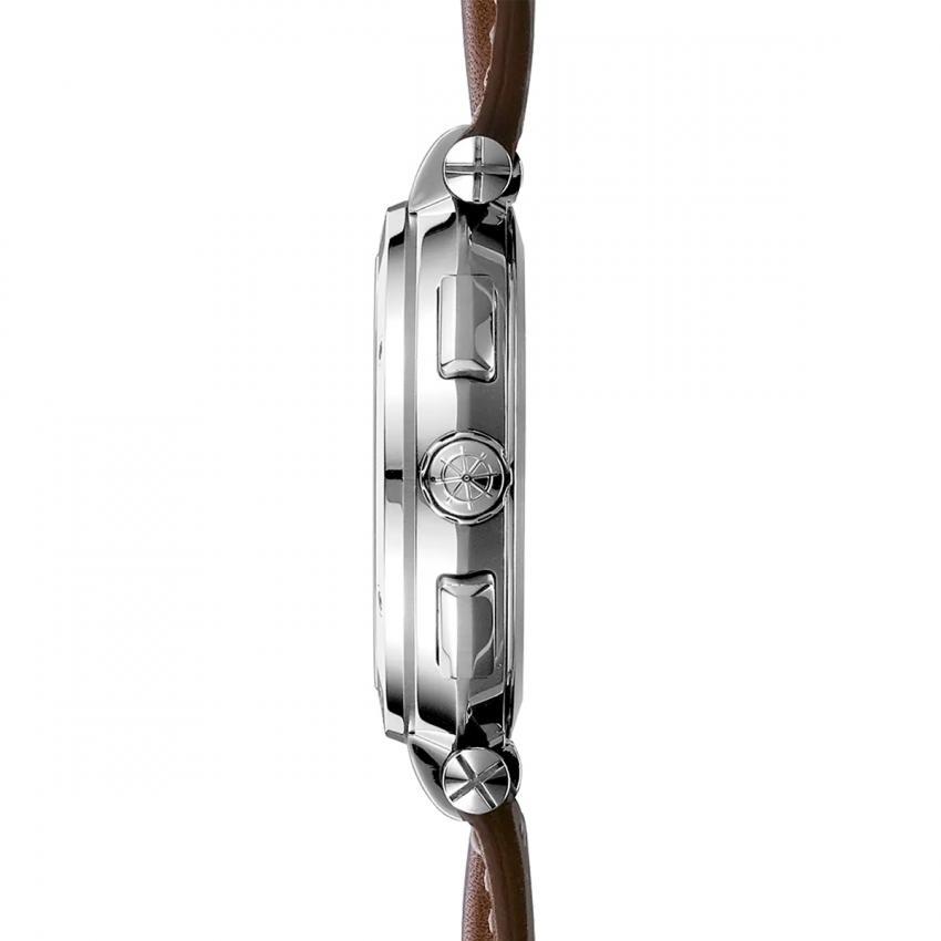 NEWPORT – CHRONOGRAPHE – ACIER & CUIR CAMEL