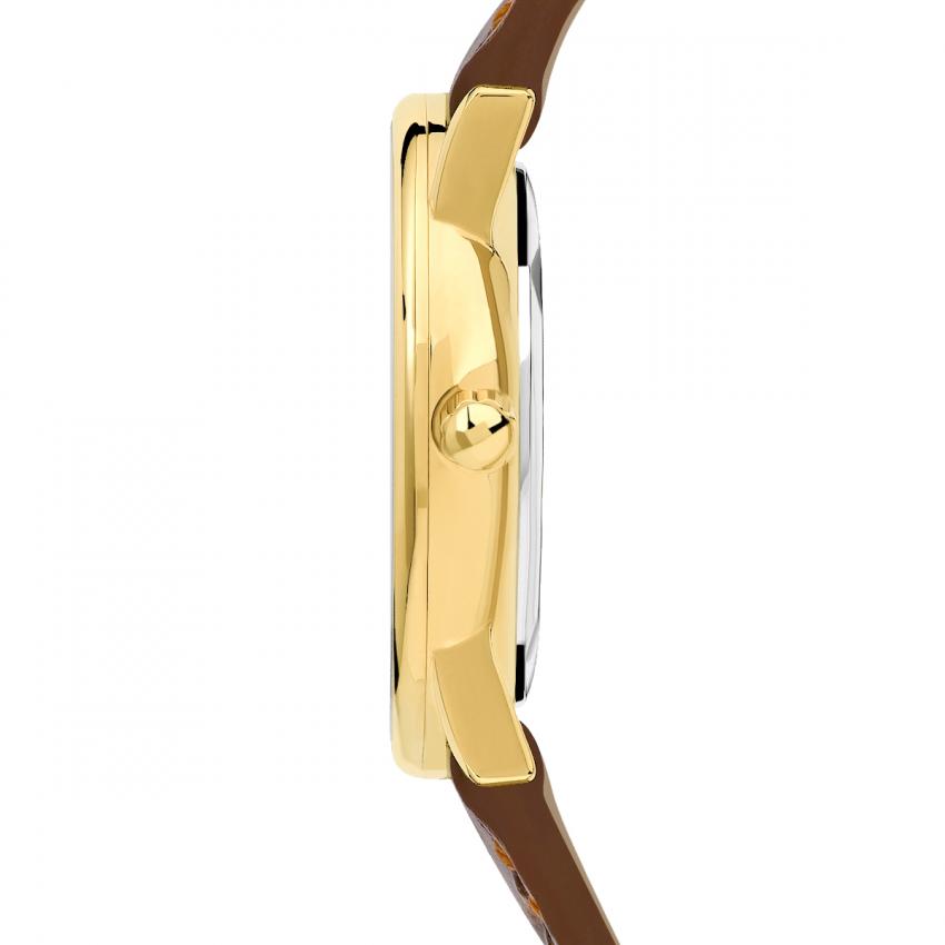 CLASSIQUE – QUARTZ – DORÉ & CUIR BRUN
