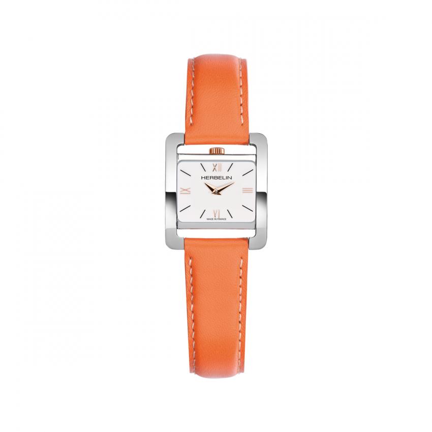 Ve AVENUE – BRACELET DOUBLE – ACIER & ORANGE