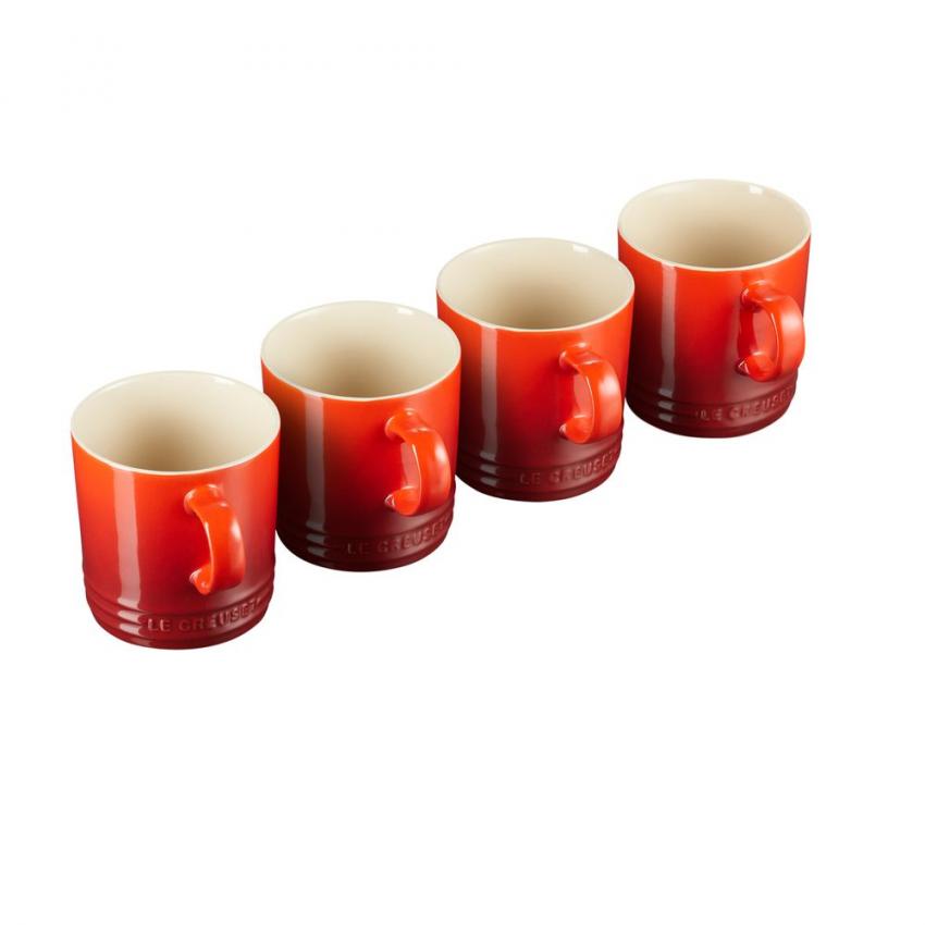 Set de 4 mugs en céramique 350ml Cerise