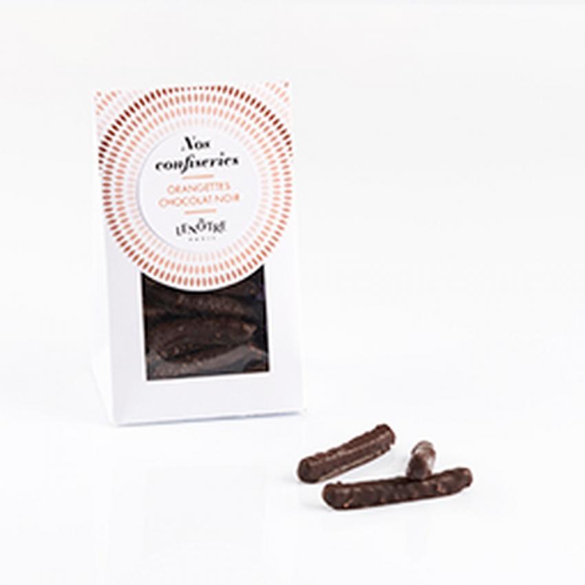 Sachet d'orangette enrobée de chocolat noir aux éclats d'amandes 150 g