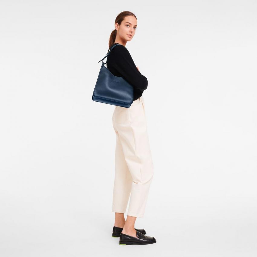 Sac porté épaule Navy Le Foulonné