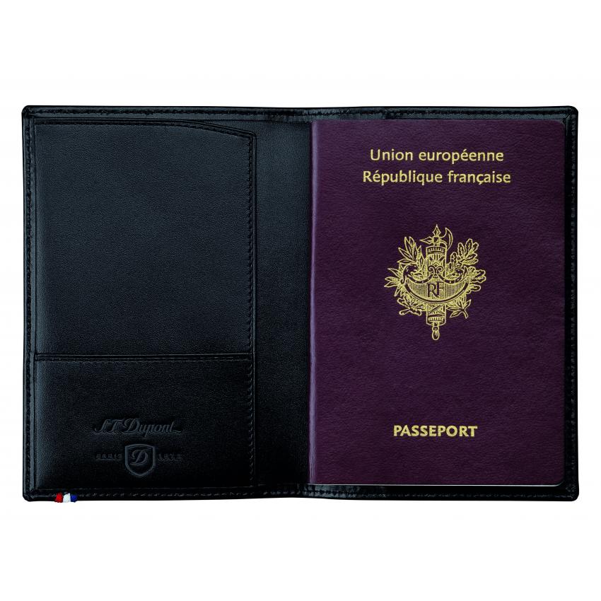Etui Line D Noir Couverture passeport
