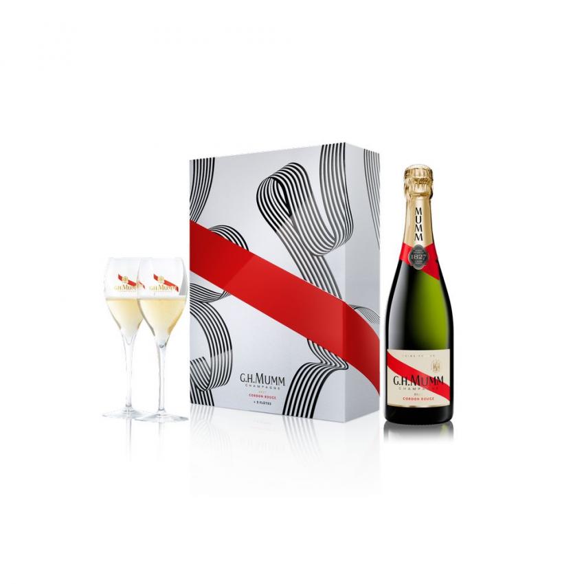 Coffret G.H. Mumm Cordon Rouge 2 flûtes